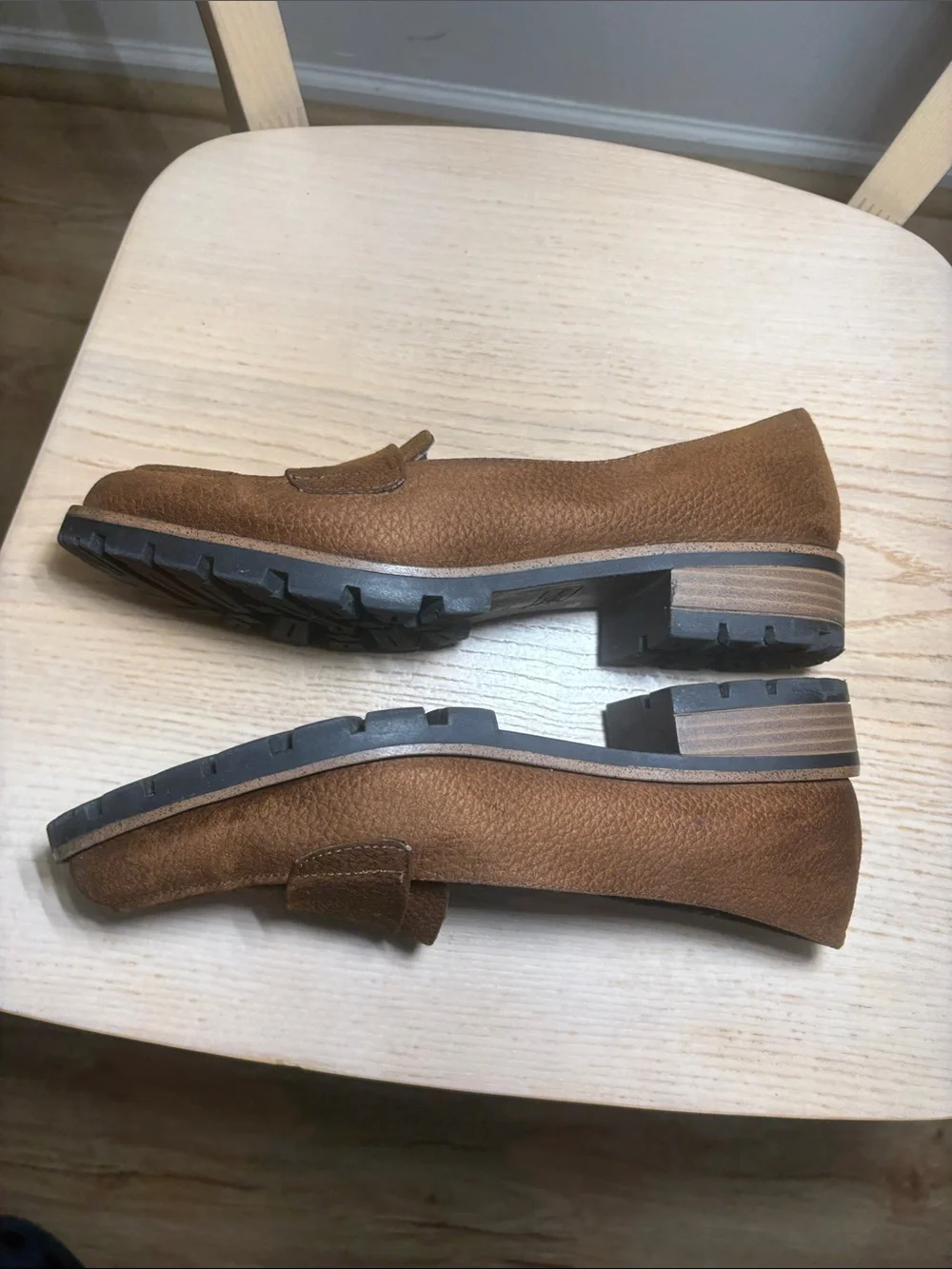White Mountain Brown Suede Slip-On Loafers